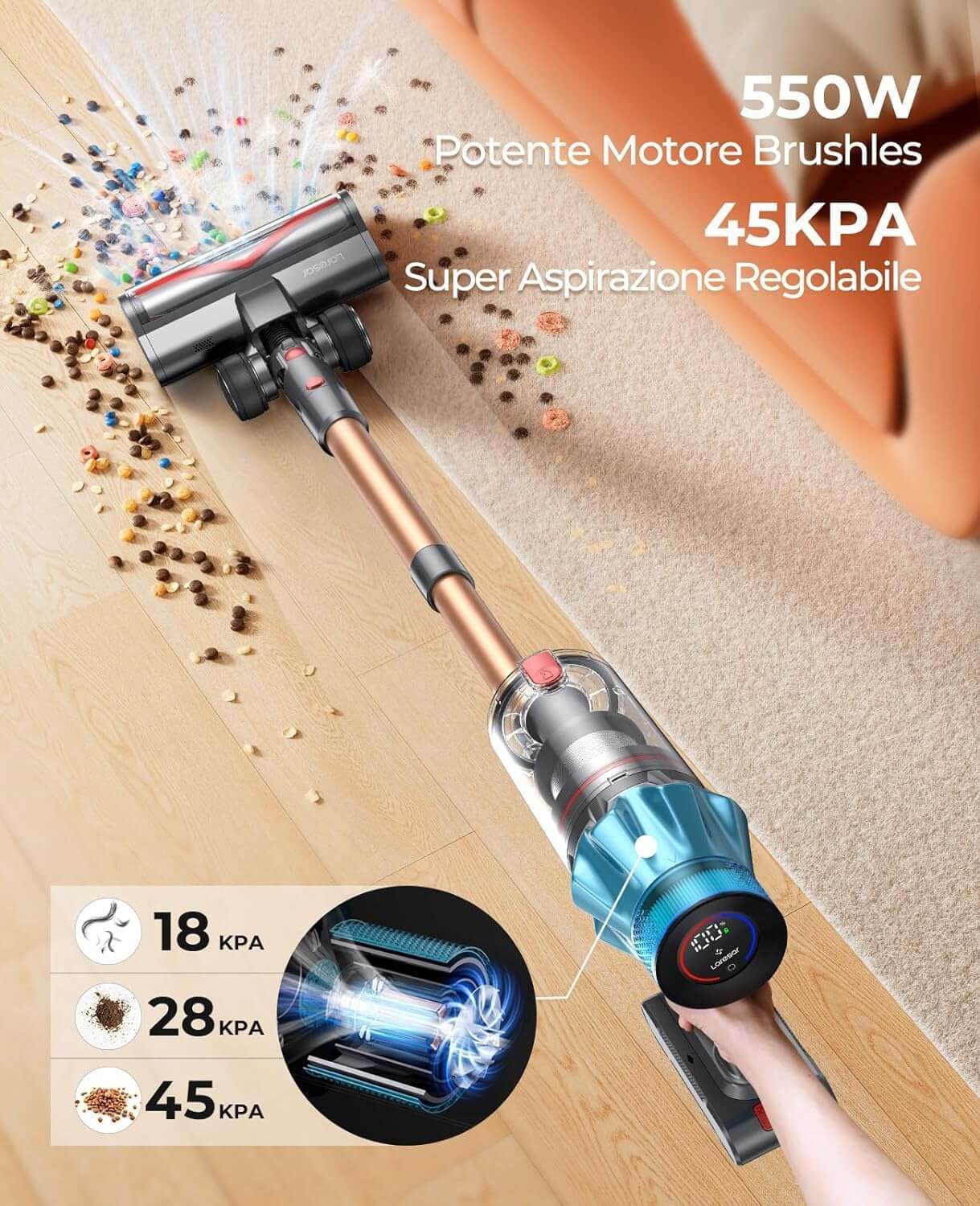 【New Year Sale!】Laresar Ultra 7 Powerful Suction Cordless Vacuum