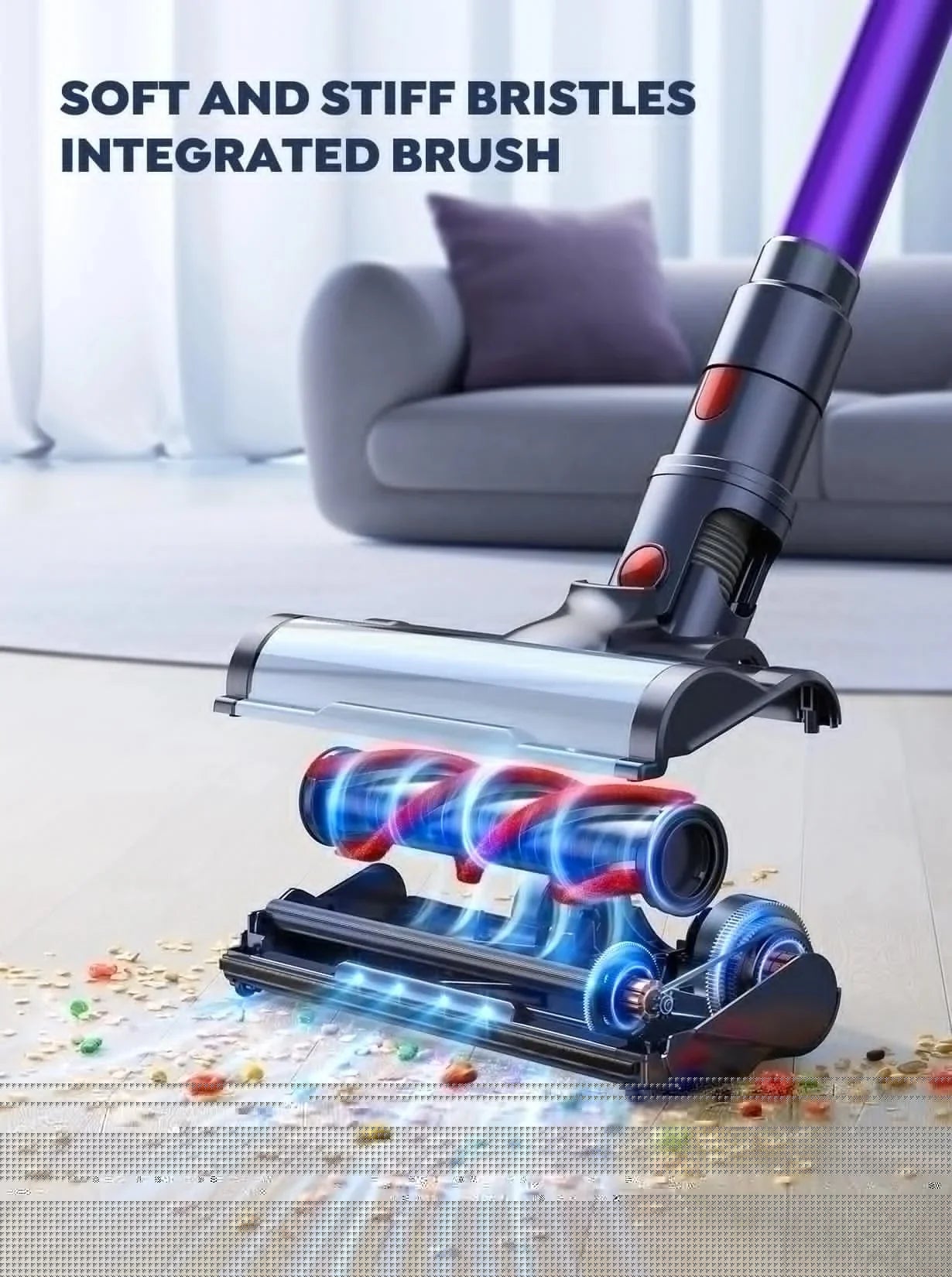 【New Year Sale!】Buture VC70 450W/38KPA Suction Cordless Vacuum Cleaner