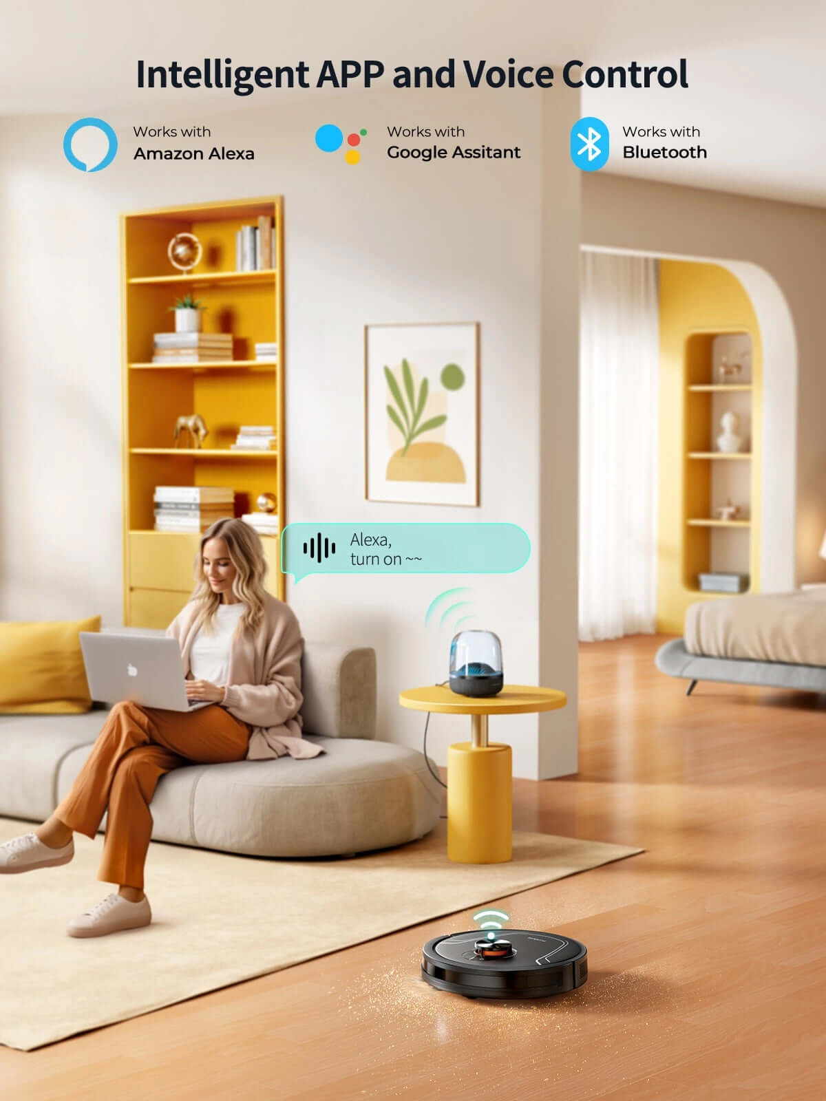 Honiture V8 Pro 5000Pa Hurricane Suctionn 5.0 LiDAR Navigation Robot Vacuum