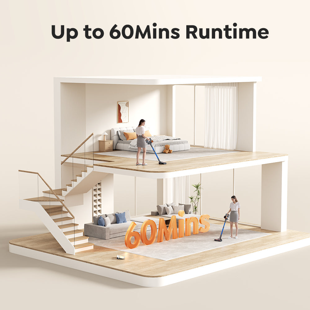 600W High-Speed Motor & 50KPA Ultra-Strong Suction X9 Cordless Vacuum Cleaner